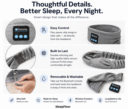 SleepBand Pro – Bluetooth Sleep & Sport Headband